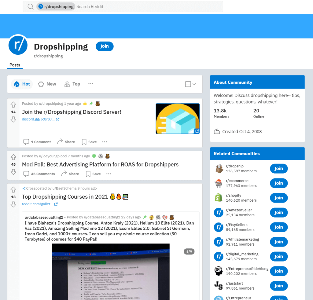 reddit/dropshipping-bestfulfi-best forum that dropshipping