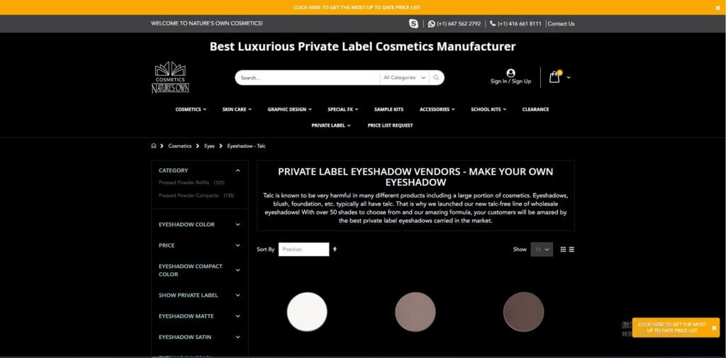 Private Label Eyeshadow Palette