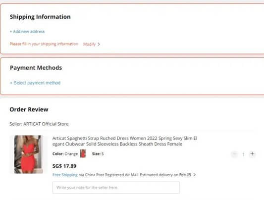 PayPal on the AliExpress 